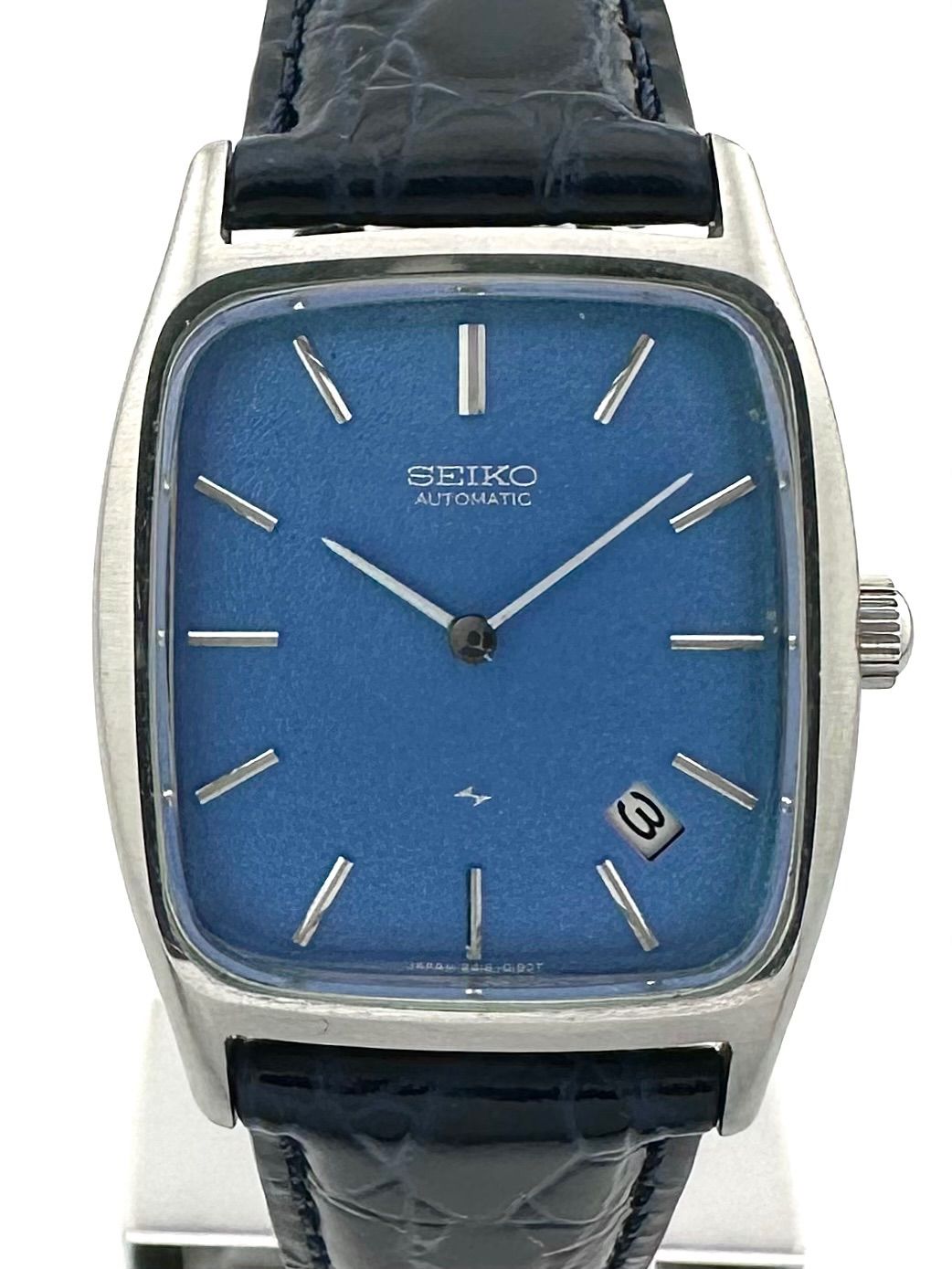 SEIKO 2418-301A レクタンギュラー デイト OH済み 自動巻き時計 セイコー