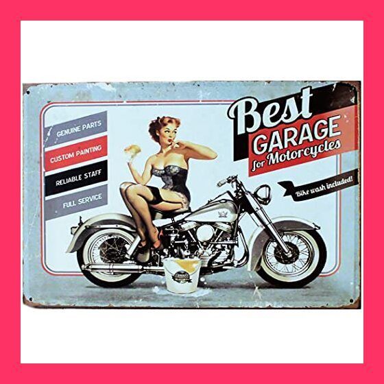 スタッフおすすめ！】Lanx. ブリキ 看板 バイク 5枚セット メタル