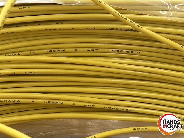  SFCC 1 C 25 sq IVキ線 残り約4 7㎏ 黄 製造 電設資材 材料 資材