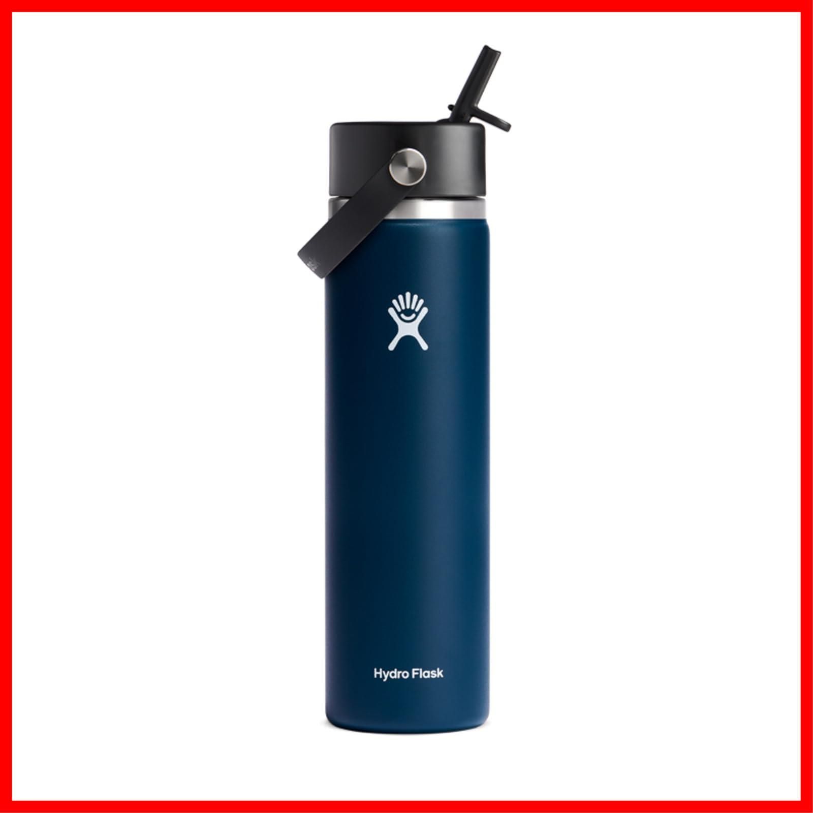 数量 ハイドロフラスク Hydro Flask ハイドレーション 24オンス 709 ml ワイドマウス フレックスストロー インディゴ