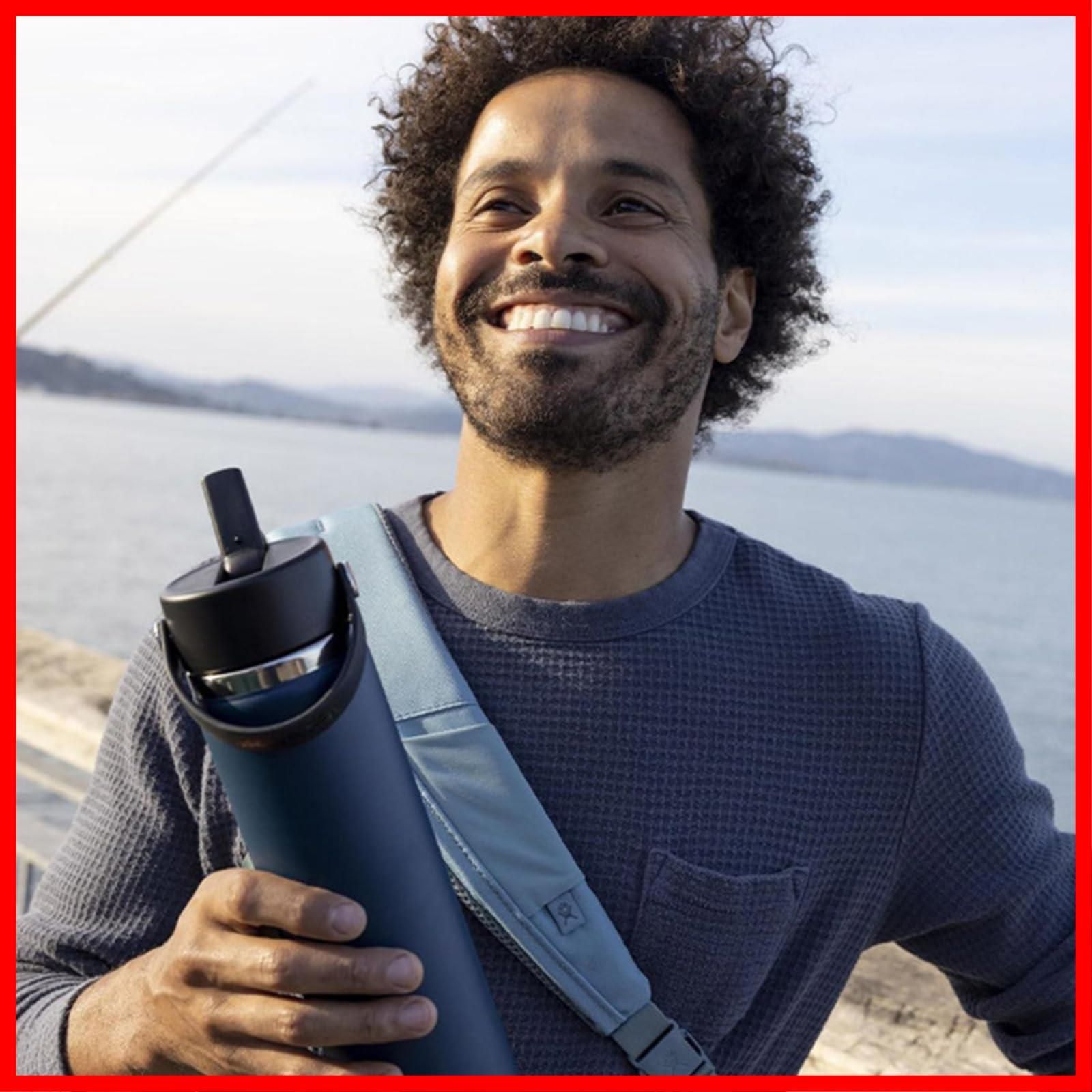 数量 ハイドロフラスク Hydro Flask ハイドレーション 24オンス 709ml ワイドマウス フレックスストロー インディゴ