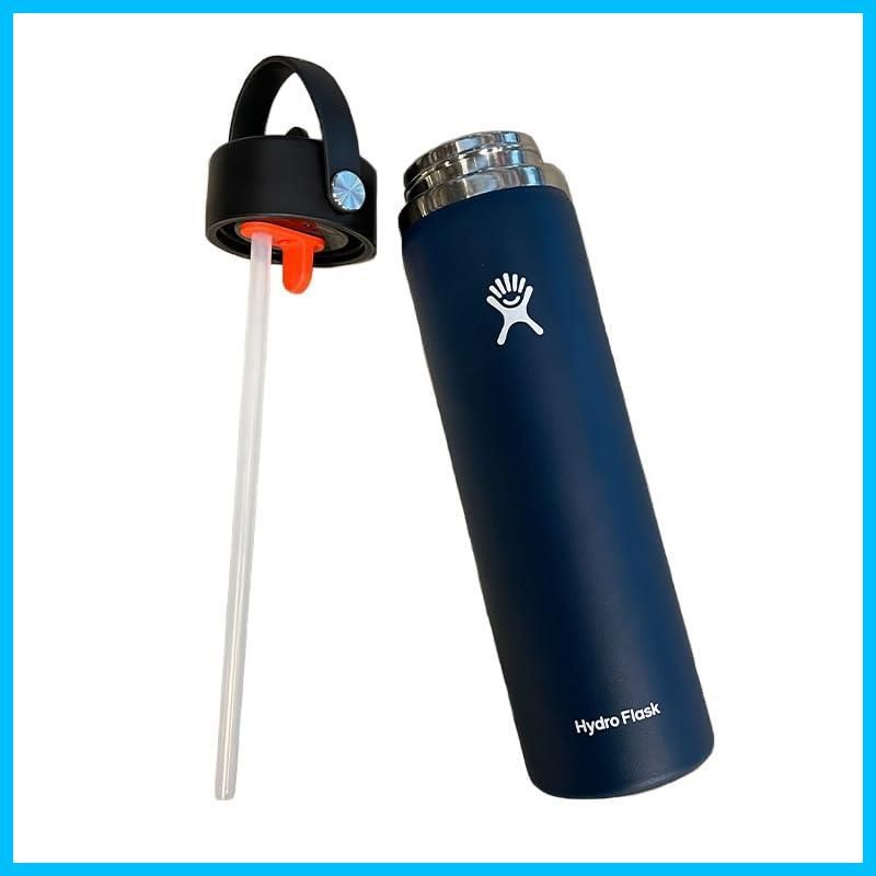 在庫 ホワイト フレックスストロー ワイドマウス 24オンス 709ml ハイドレーション Flask ハイドロフラスク Hydro