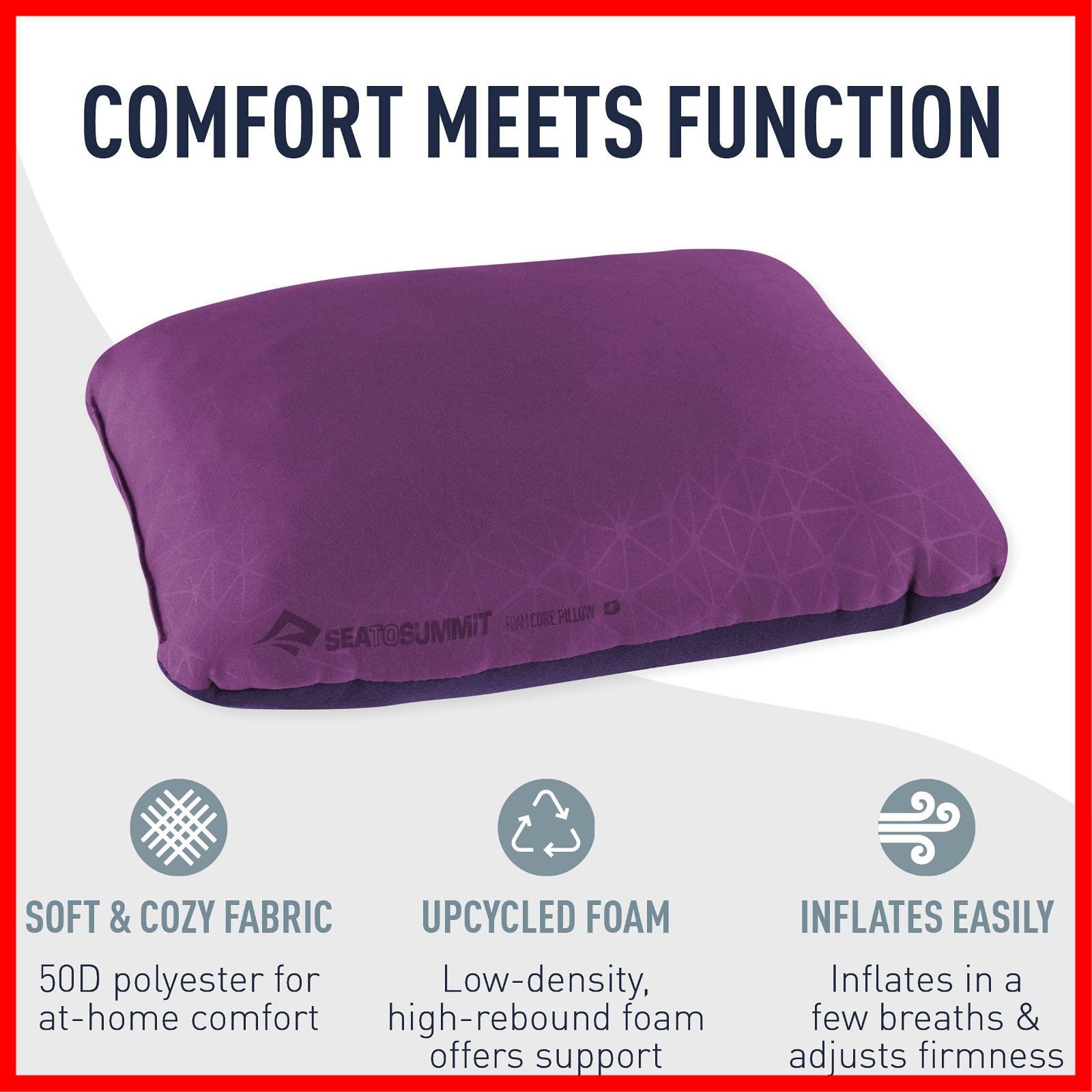 L ブルー フォームコア枕 Summit to Sea