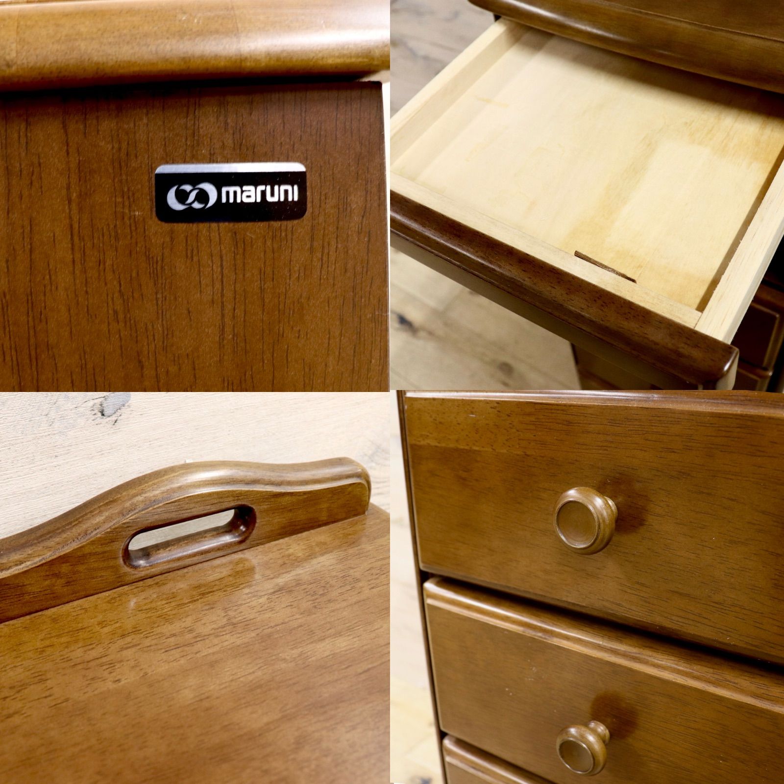 GMIK620A○maruni / マルニ 電話台 FAX台 飾り台 花台 小物収納 オーク