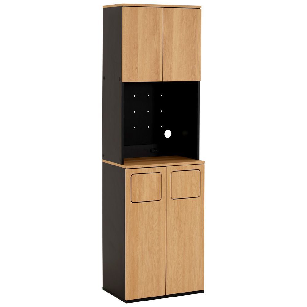 ※ ヴィンテージごみ箱一体型食器棚 ごみ箱2つタイプ シャビーオーク[7137] ヴィンテージ ごみ箱一体型食器棚 ごみ箱2つタイプ - 家具専門店どあど