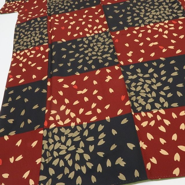 六花-RIKKA- 正絹 桜 小紋 手縫い仕立て 着物 A 3960