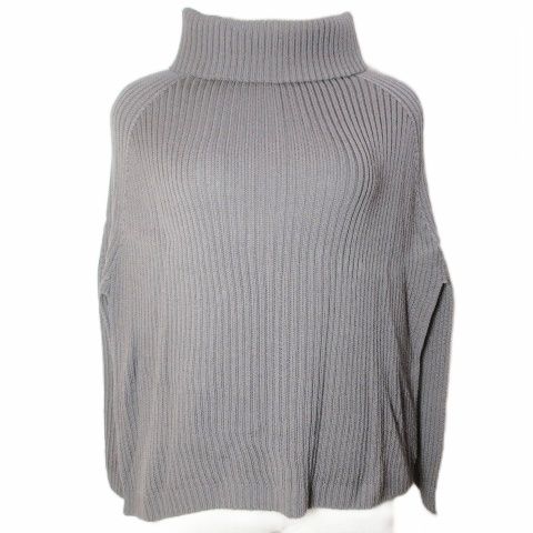 シルク ふぁみりぃ SILK FAMILY ニット ポンチョ タートルネック 厚手