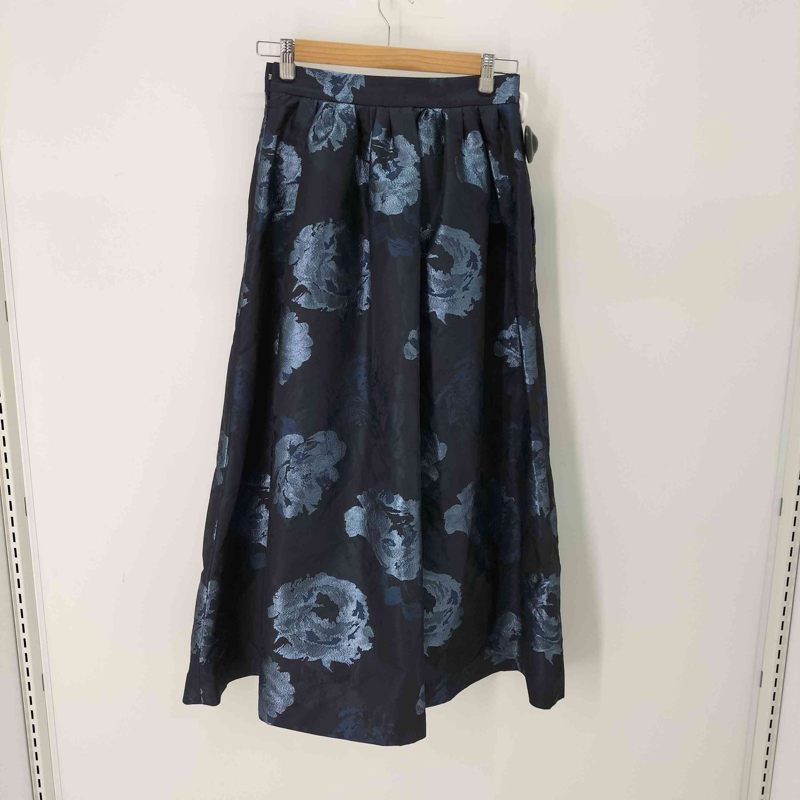 ユーズドフルギ 古着 M FIL ラメ花 JQオーガンジ裏地付きギャザースカート レディース JPN 36