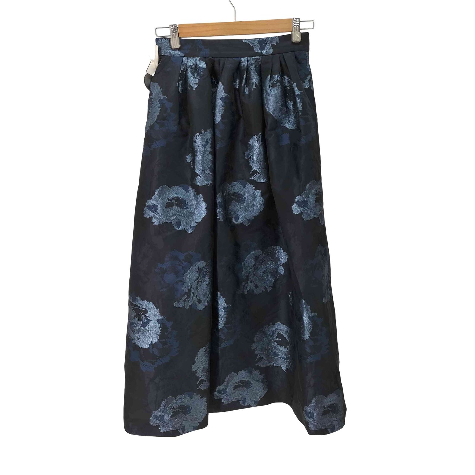 ユーズドフルギ 古着 M FIL ラメ花 JQオーガンジ裏地付きギャザースカート レディース JPN 36
