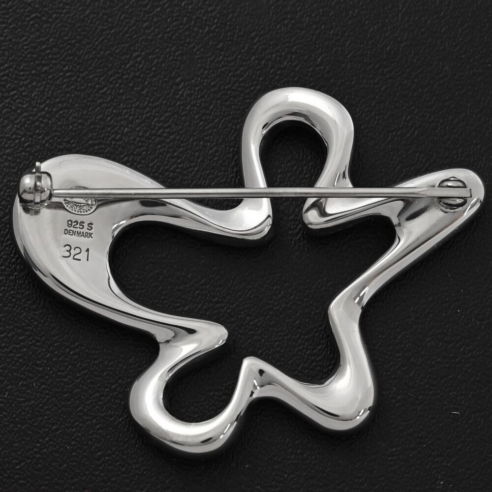 Georg Jensen ジョージジェンセン プレーンブローチ・ピンタック/Sv925