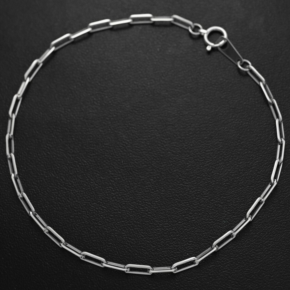 プレーン ペーパークリップチェーンブレスレット Pt 950-3.5 g プラチナ 翌日配送可 N メンズ レディース 595457