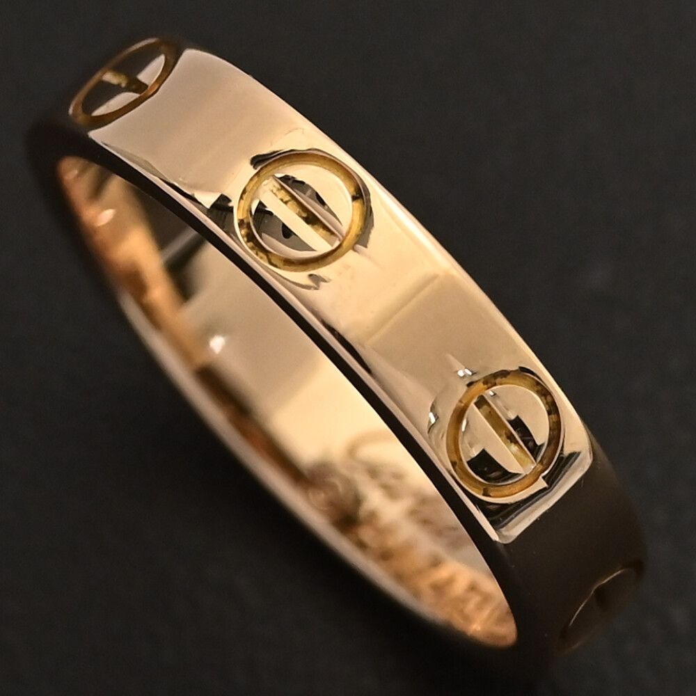 Cartier カルティエ ラブリング･指輪 K 18 YG 750-3.6 g 8号 48 イエローゴールド 翌日配送可 ♀ S レディース 595268