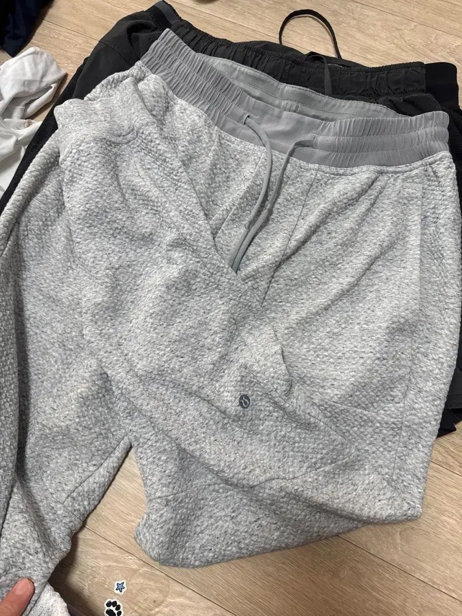 ルルレモン テクスチャード ダブルニット コットン ジョガー L