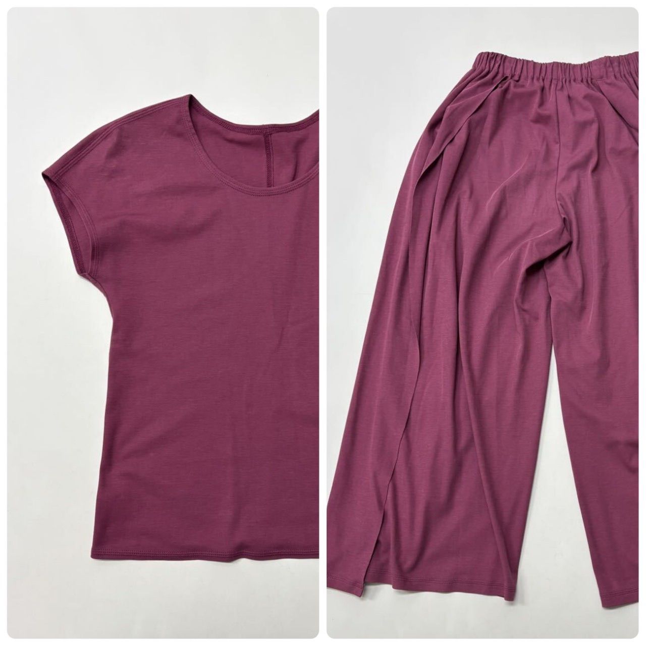 ヨーガンレール インターシャ赤から青紫グラデーションセットアップ ヨーガンレール インターシャ赤から青紫グラデーションセットアップ