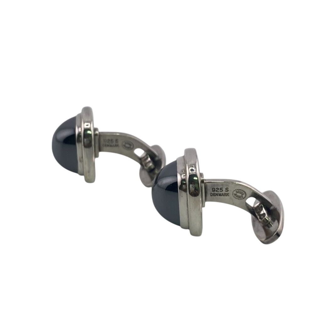 Georg Jensen ジョージジェンセン 44 H ストーン カフス シルバー メンズ その他 アクセサリー