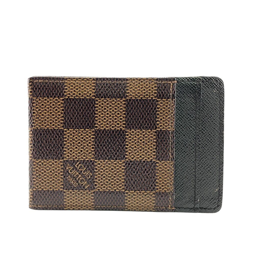 LOUIS VUITTON ルイヴィトン N 61209 名刺入れ カード パスケース ポルトカルト パンス マネークリップ ブラウン メンズ