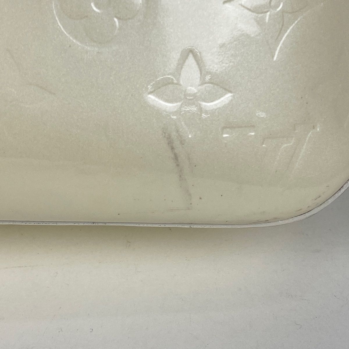 ルイ ヴィトン Louis Vuitton ブレントウッド ハンドバッグ エナメル トートバッグ モノグラムヴェルニ ペルル ホワイト M91512 レディース