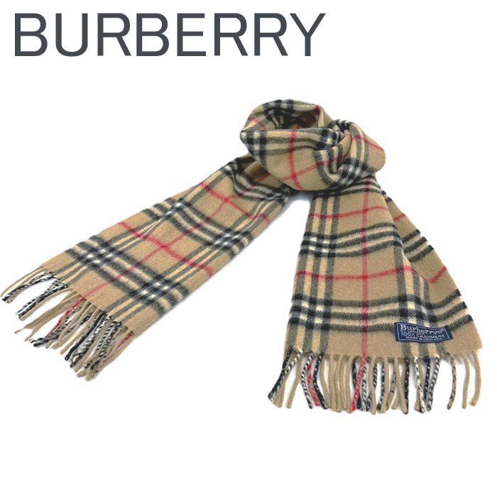 バーバリーズ BURBERRYS マフラー カシミヤ ノバチェック ベージュ