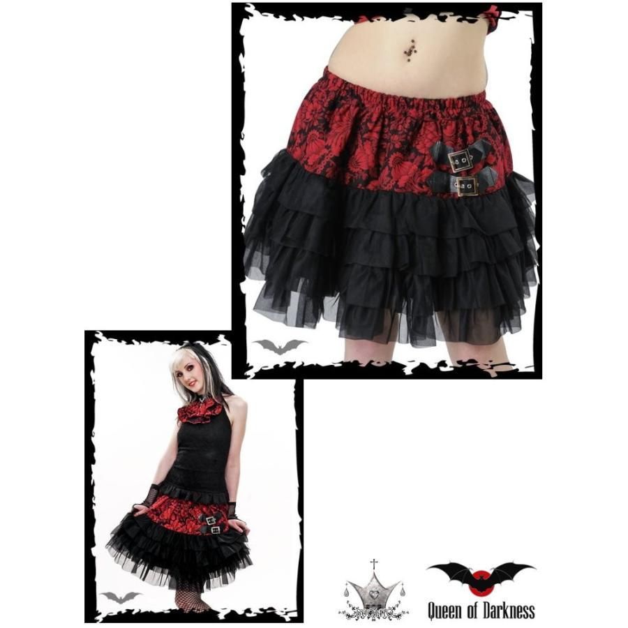 ゴシック 艶美花柄×ティアード スカート 服 ファッション レディース wosk068