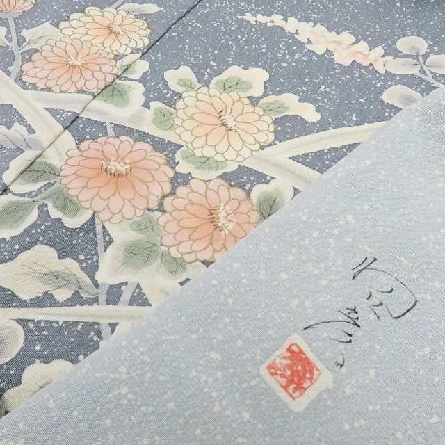 六花-RIKKA- 正絹 作家物落款 トールサイズ 手縫い仕立て 訪問着 着物