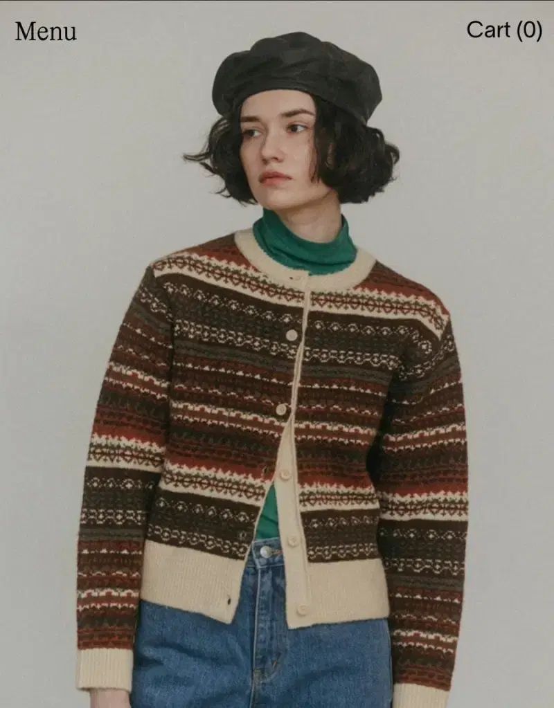 シエンヌ ジャカード カーディガン uncle man jacquard cardigan