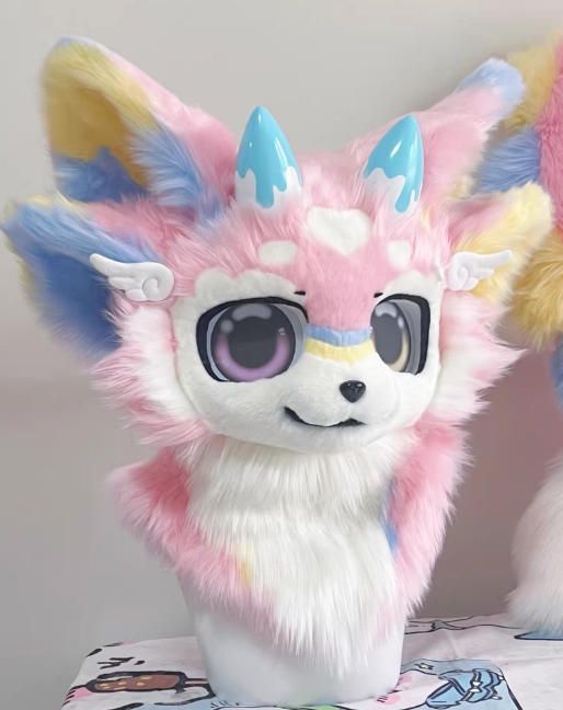 ファースーツ 着ぐるみセット NO 294 ドラゴン ピンク ケモノ 全頭ヘッド ぬいぐるみ コスプレ コスチューム
