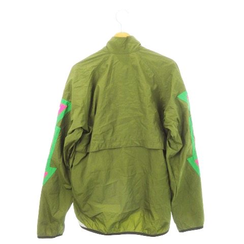 アールディーズ ALDIES ジオメトリックパッカブルジャケット ナイロンジャケット スタンド グラフィカルモチーフ 指穴 サムホール M 緑 グリーン A3007119 AH19 GY01