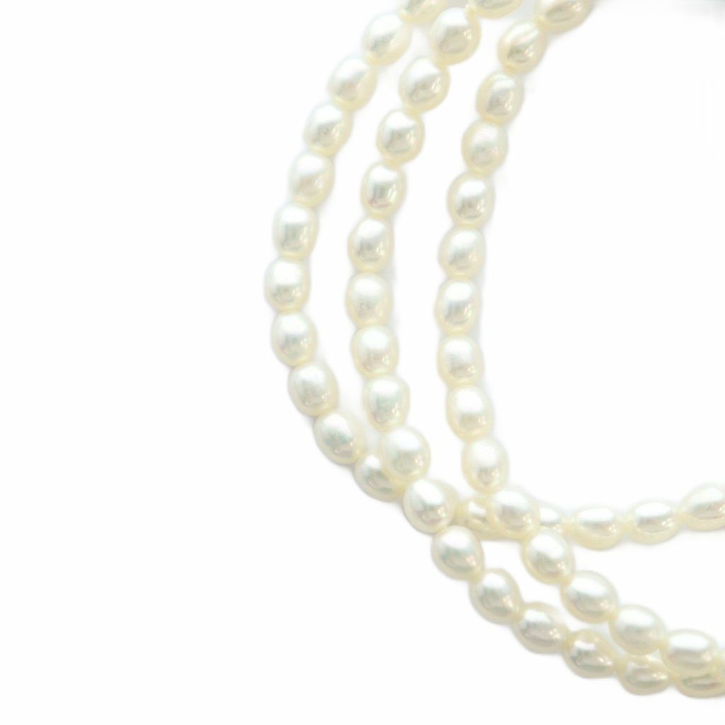  ノーブランド品 ブレスレット 淡水パール 真珠 3連 Silver 925 マンテル 白 ホワイト GY 18 MQ ブレスレット アクセサリー