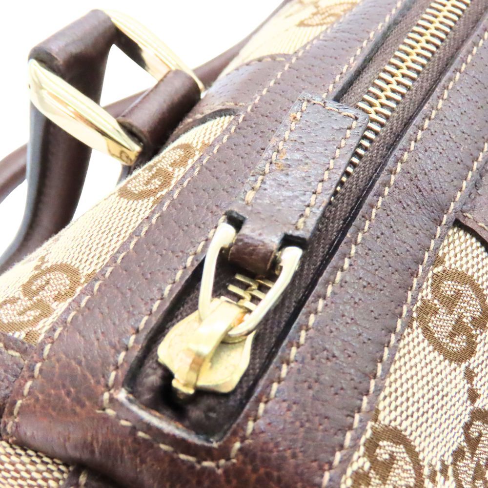 中古】 GUCCI グッチ 130942 ハンドバッグ GGキャンバス レザー