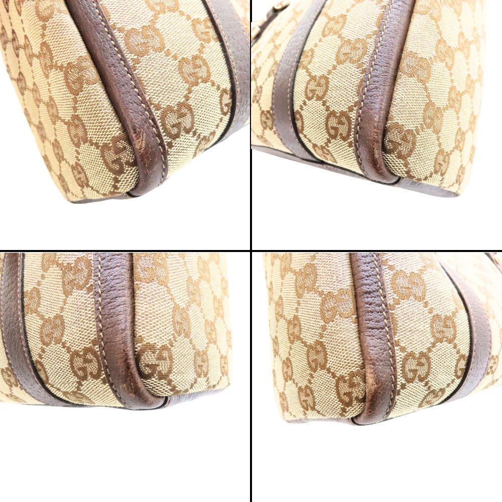 中古】 GUCCI グッチ 130942 ハンドバッグ GGキャンバス レザー