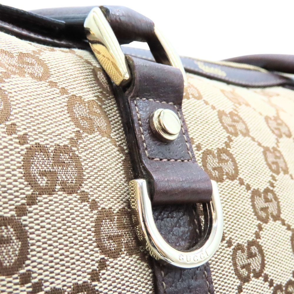 中古】 GUCCI グッチ 130942 ハンドバッグ GGキャンバス レザー