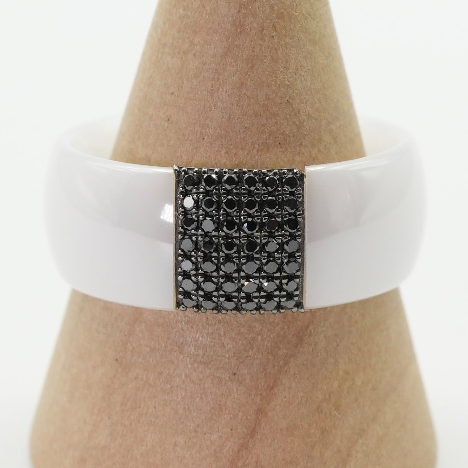 クラシキジュエリー K 18×セラミック ブラックモンド リング 24-4900 S