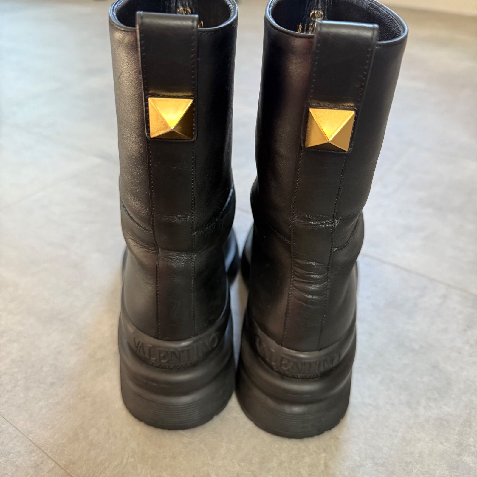 valentino ブーツ 36 1/2 美品 VALENTINO GARAVANI ヴァレンティノガラヴァーニ ワンスタッズ