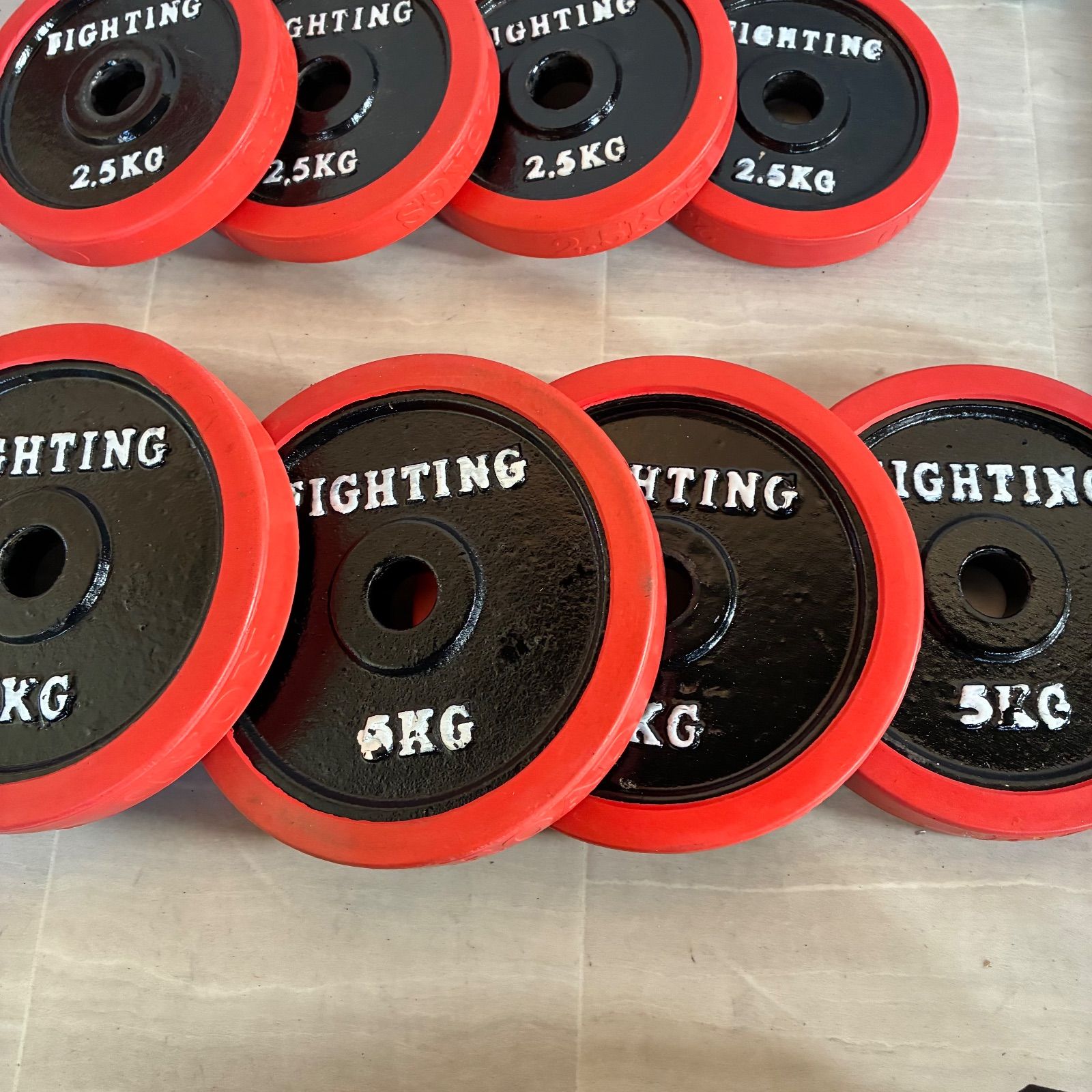 ファイティングロード プレート 15Kg ダンベル バーベル 筋トレ 健康