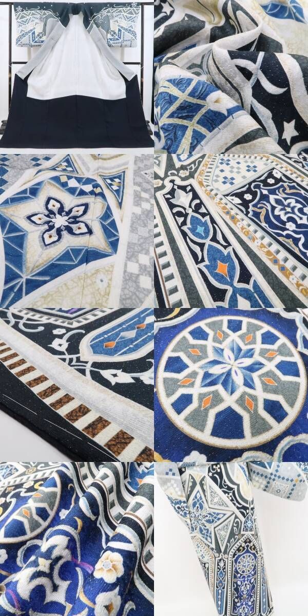 ❁tomihisa❁新品 一色兼美 ステンドグラス 銀通し お仕立て上がり品