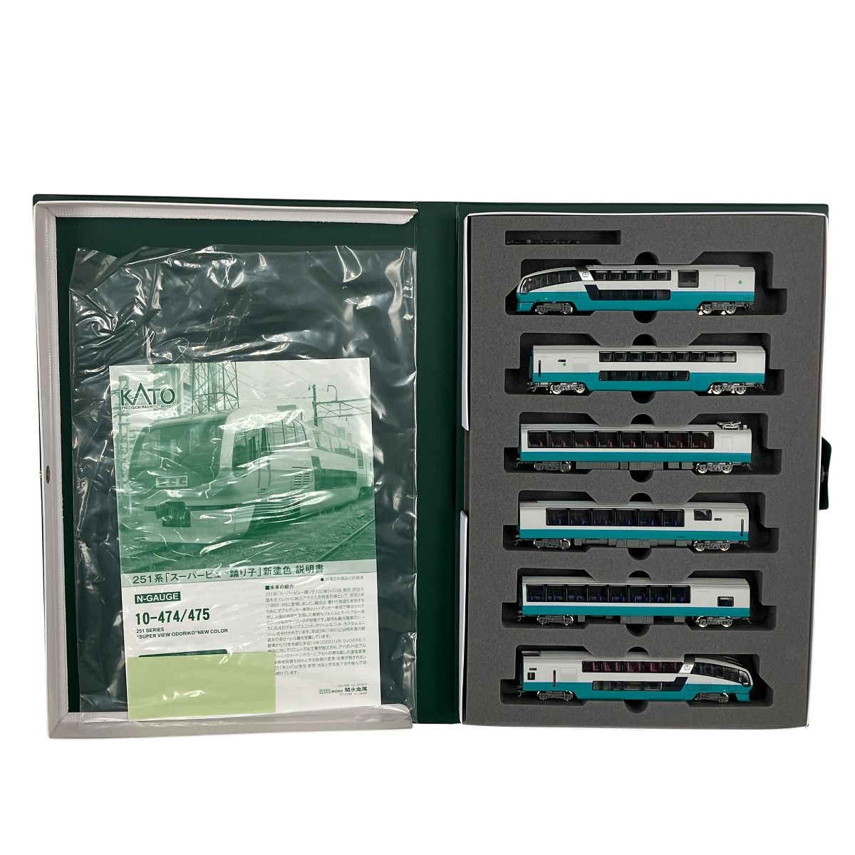 KATO 10 474 251系 スーパービュー踊り子 新塗色 6両 基本セット Nゲージ 鉄道模型 動力車 ライト 済み