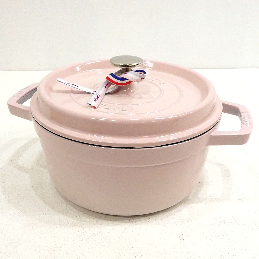 小牧店 STAUB ストウブ ピコ ココット ラウンド ソルベローズ B 22cm 2.6L 1030215 I426-3737