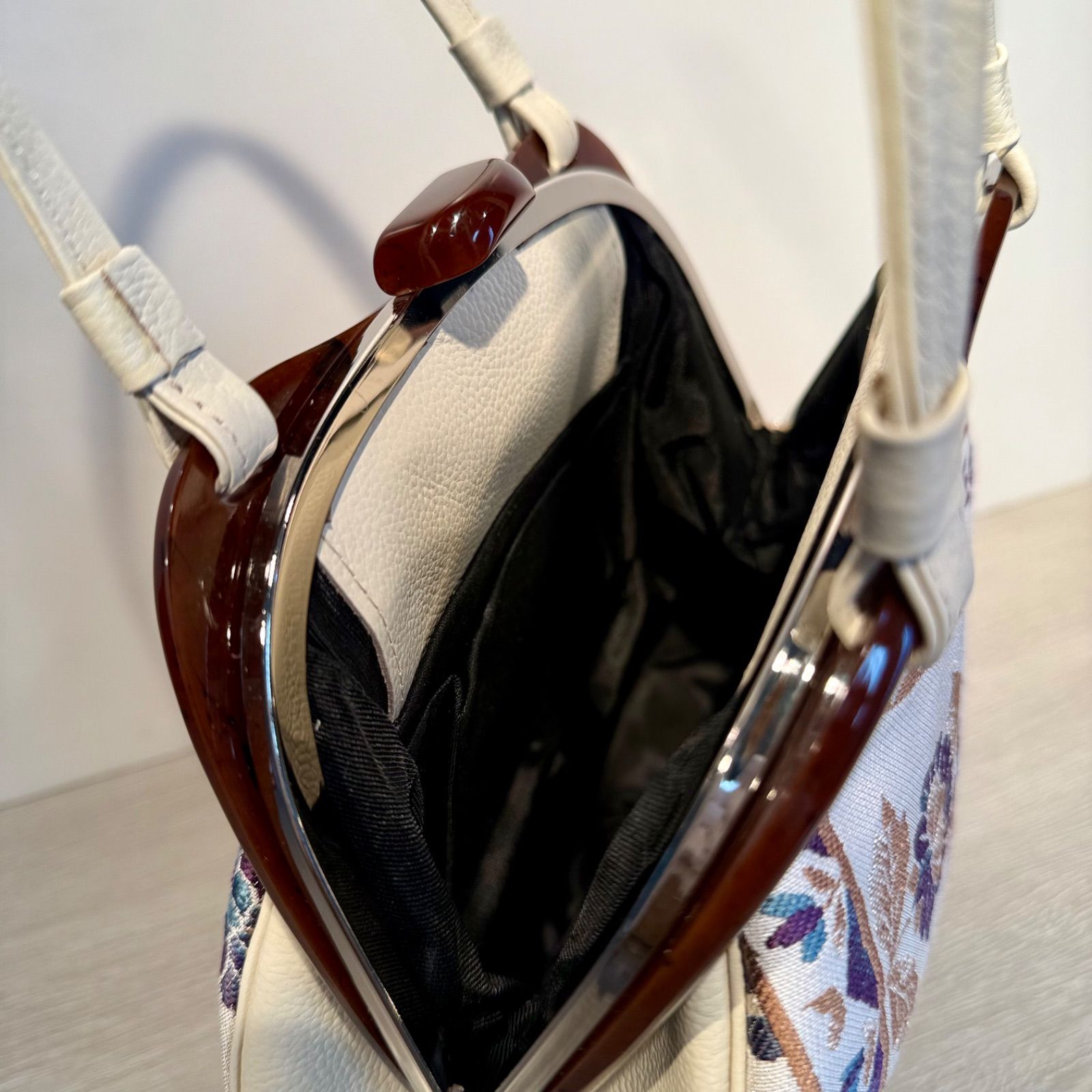 本皮取手バック