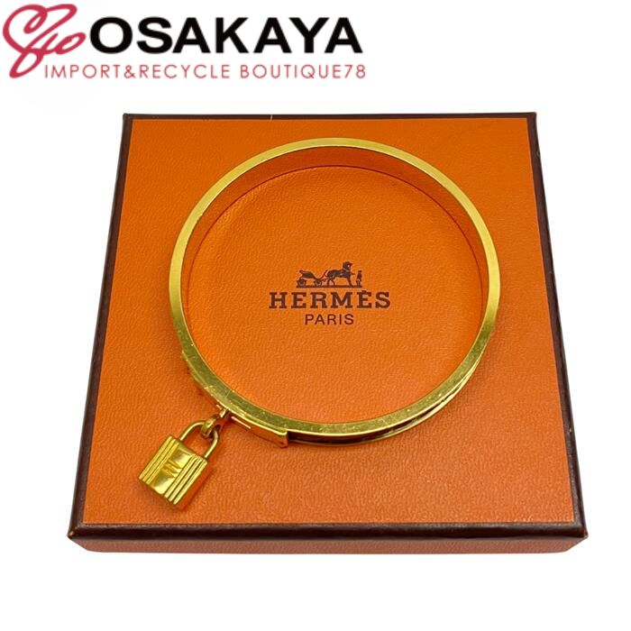 HERMES エルメス ケリー バングル グリーン ゴールド GP レザー 革 ブレスレット ジュエリー カデナ レディース ユニセックス 女性 ファッション ブランド