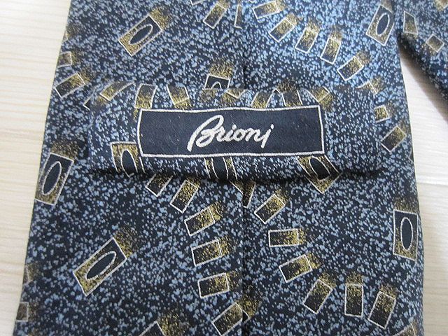 Brioni ブリオーニ ネクタイ ハンドメイド イタリア製 シルク ブルー系