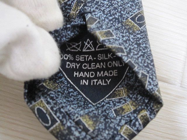 Brioni ブリオーニ ネクタイ ハンドメイド イタリア製 シルク ブルー系