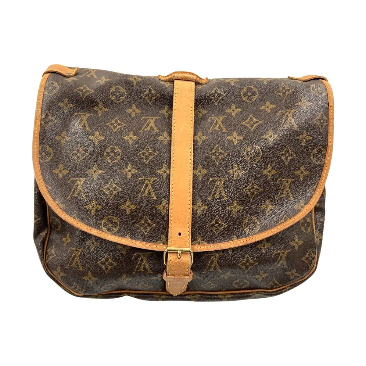 〇〇LOUIS VUITTON ルイヴィトン モノグラム ソミュール35 ショルダーバッグ M42256 ブラウン