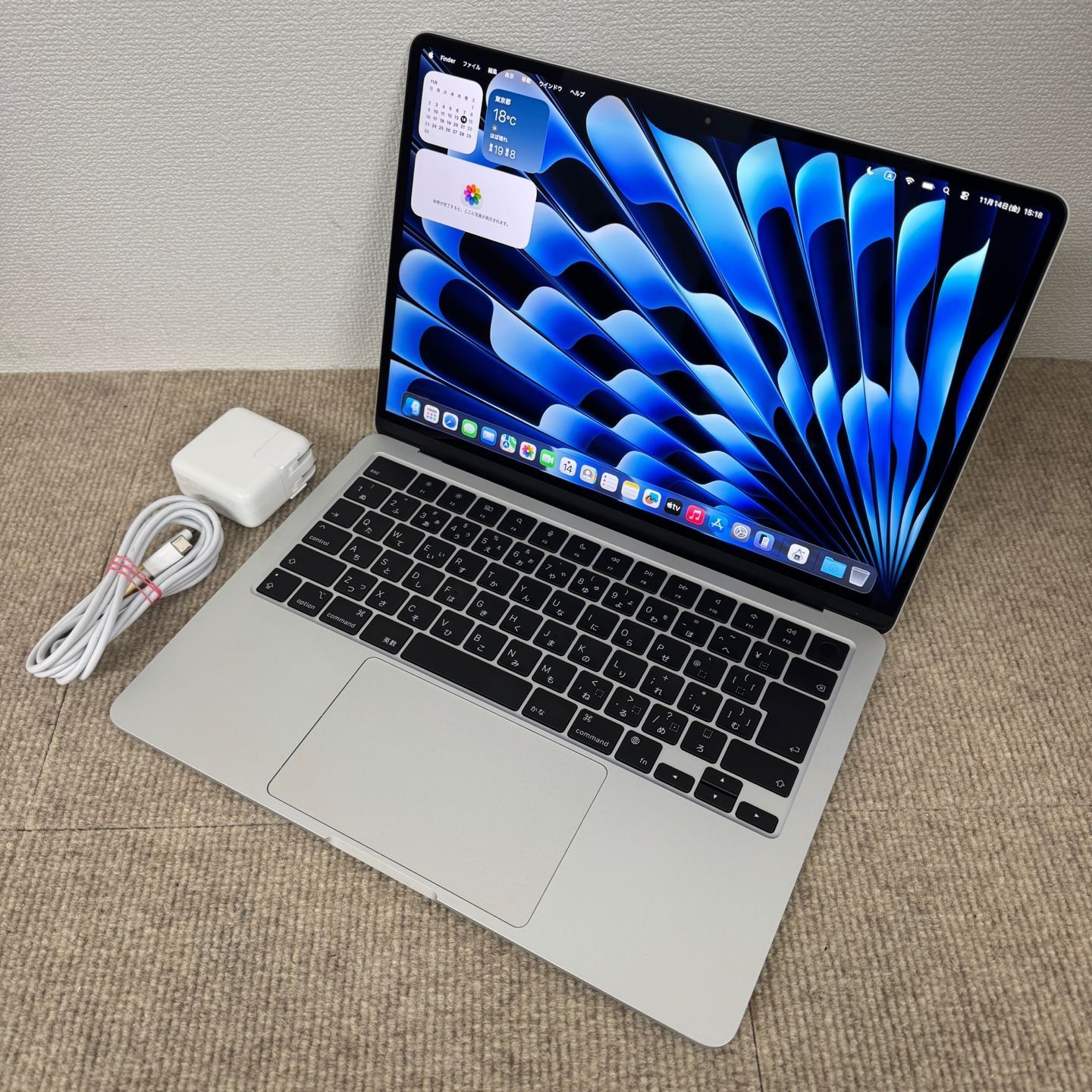 Apple MacBook Air 13 2025 A2681 M2 RAM 16GB SSD 512GB シルバー 充放電回数 121 MC089