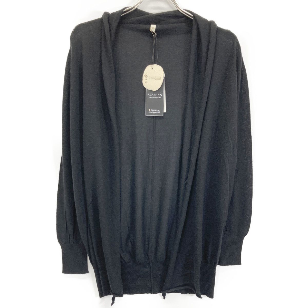 TOYOBOSHI トウヨウボウシ TOKURA ブラック 09IT-AC6002 カシミヤ カーディガン F