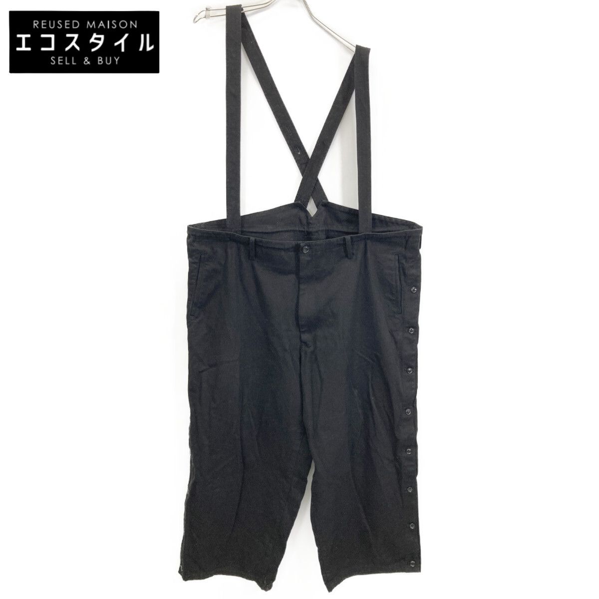 Yohji Yamamoto POUR HOMME ヨウジヤマモトプールオム 22AW ブラック HE-P43-004 脇あきベルト付カバーP パンツ 2