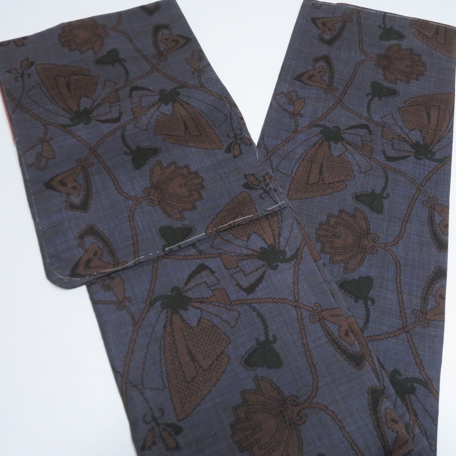  N 2 着物 正絹 大島紬 アンティーク 茶泥 ５点 イチゴの大島 その他 着物 浴衣