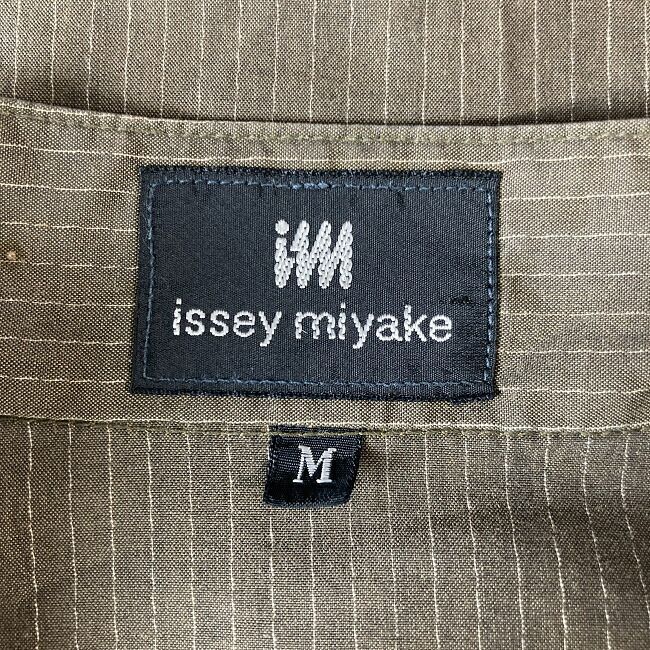 im ISSEY MIYAKE ストライプシャツ 長袖シャツ トップス コットン ストライプ ノー 171116 A C TK 2525 古着 トップス 洗濯機対応