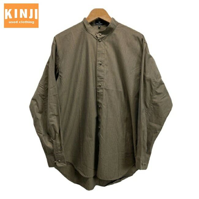 im ISSEY MIYAKE ストライプシャツ 長袖シャツ トップス コットン ストライプ ノー 171116-A C-TK2525 古着