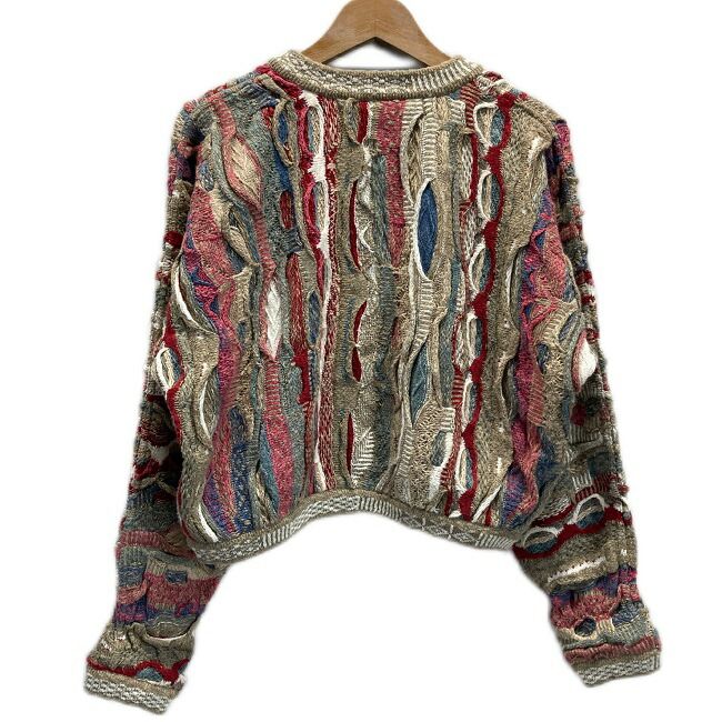 COOGI Classic 3 Dニット カーディガン Uネック フルボタン クロップド丈 ドルマンスリーブ オーストラリア製 古着