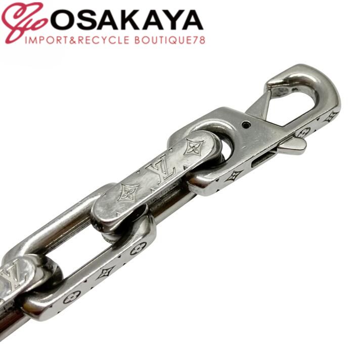 LOUIS VUITTON ルイヴィトン ブレスレット チェーン モノグラム S 00 メタル シルバー ジュエリー メンズ 男性 ブランド M 00308 LE 0291